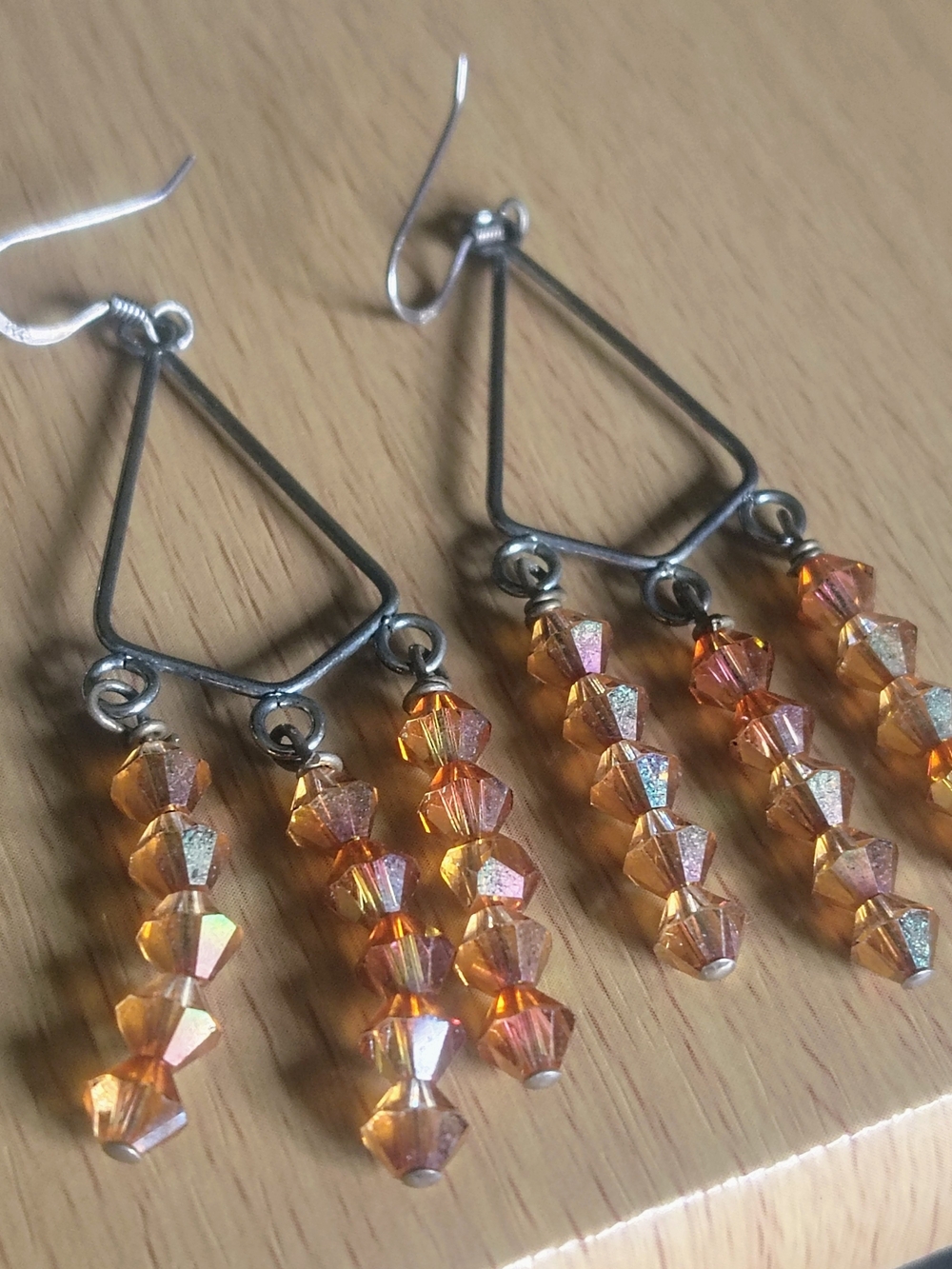 Amber Crystal Dangle Earrings - Women Jewelry